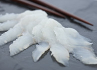 Zander sashimi with sticks