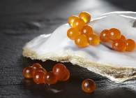Trout caviar on oister 1